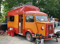 =Citroen Typ H als Verkaufsstand steht auf dem BUGA-Gelände in Erfurt im August 2021