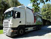 SCANIA-R420 fügt sich dezent in die Parkanlage bei Garmisch-Partenkirchen; 211002