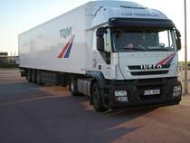 Tschechischer IVECO-LKW am 23.April 2009 auf einem Parkplatz in Bergen/Rgen.