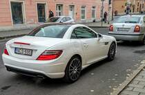 Rückansicht: Mercedes-Benz SLK (R172). Foto: 12.2020.