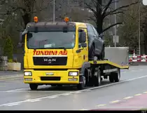 MAN  Abschleppwagen unterwegs in Olten am 30.12.2021