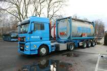 Spedition Richter MAN TGX am 08.01.22 in Frankfurt am Main 