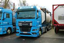 Spedition Richter MAN TGX am 08.01.22 in Frankfurt am Main