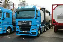 Spedition Richter MAN TGX am 08.01.22 in Frankfurt am Main