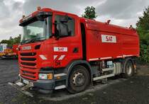 =Scania-Kehrmaschine des Strassensanierers SAT, 08-2021