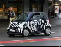 Smart in als Zebra unterwegs in Luzern am 30.12.2021
