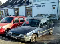 Dreitürer Citroen ZX, fotografiert in 12.2020.