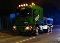 Spedition Kübler Mercedes Benz Actros am 12.01.22 bei einen Schwertransport in Frankfurt am Main 