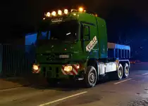 Spedition Kübler Mercedes Benz Actros am 12.01.22 bei einen Schwertransport in Frankfurt am Main 