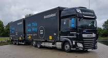 =DAF XF -Hängerzug der Spedition MASZONSKI, 08-2021