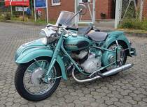 =Adler M 250 mit Steib-Seitenwagen ist Teilnehmer der DMV-Classic Tour  Rund um Fulda  im August 2021