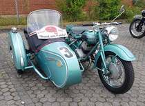 =Adler M 250 mit Steib-Seitenwagen ist Teilnehmer der DMV-Classic Tour  Rund um Fulda  im August 2021