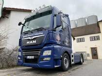 MAN TGX einer niederbayerischen Brauerei in Abensberg, Januar 2022