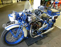 Dollar 500, von 1930, mit Beiwagen, die französische Firma bestand von 1925-39, Auto-und Uhrenwelt Schramberg, April 2014