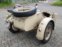 =BMW R 75-Wehrmachtsgespann steht bereit zur Teilnahme an der DMV-Classic Tour  Rund um Fulda  im August 2021