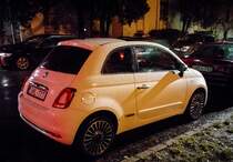 Rückansicht: Fiat 500 Facelift in 12.2020.