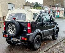 Rückansicht: Suzuki Jimny. Aufnahme: 12.2020.