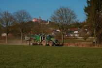 Schmidt Ronnebug Fendt Vario 930 mit Garant Kotte Güllefass am 11.03.22 rund um Ronneburg (Main Kinzig Kreis