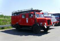 LF15 Lschfahrzeug, 1953 im VEB Sachsenringwerk Zwickau gebaut und in Auerbach und Falkenstein bis in die 70er Jahre im Dienst. Zu sehen beim 12.IFA-Oldtimertreffen 2009 in Werdau.