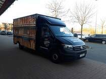 VW Crafter II von Schäfers Backstube am 14.03.2022 in Chemnitz Planitzwiese fotografiert mit Samsung Galaxy A6.
