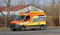 Optisch sehr gefälliger MB Sprinter RTW aus dem Landkreis Uckermark (URG) aus Brandenburg am 15.03.22 Berlin Marzahn.