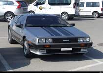 Oldtimer - De Lorean Limited DMC 12 auf dem Bahnhof Parkplatz im Busswil am 20.03.2022