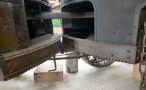 =Lenkeinrichtung des Pavesi-Militärschlepper Baujahr 1932, 55 PS, gesehen bei der Bulldogmesse in Alsfeld, 10-2021