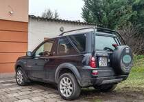 Rückansicht: Land Rover Freelander, dreitürer. Foto: 12.2020.
