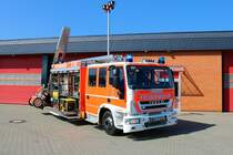 Feuerwehr Stockstadt am Main IVECO Magirus HLF1 (Florian Stockstadt 40/01) am 26.03.22 bei einen Fototermi