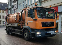 =MAN als Kanalspülfahrzeug der Firma KUMMETAT steht im Januar 2022 in Fulda