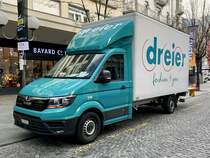 MAN TGE 3.180 Nr. 340 von Dreier Suhr am 5.4.22 in der Bahnhofstrasse Brig.