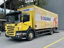 Scania P340 von Heinecken Switzerland am 5.4.22 beim Bahnhof Brig.