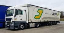 =MAN TGX-Sattelzug mit einem Auflieger von JERICH-International, 01-2022