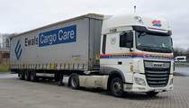 =DAF XF von HEISTERKAMP unterwegs mit einem Auflieger der Spedition EWALS, 01-2022