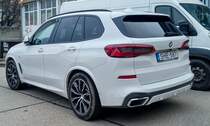 Rückansicht BMW X5. Für mich überraschend, aber dies ist hier die 4. Generation. Die zeit fliegt! Foto: 01.2021