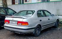 Rückansicht: Toyota Carina E. Januar 2021.