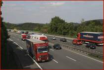 Ein neuer VOLVO FH III 480PS Euro5 der BERGER Logistics ist bei Ldenscheid unterwegs...
