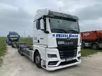 MAN TGX 26.470 von Willi Betz, abgestellt in Erding, April 2022