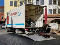 =MAN TGL von KAPHINGST - Robertos Rollatorenlieferant - steht zur Entladung In Hünfeld, 03-2022