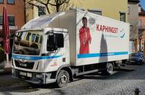 =MAN TGL von KAPHINGST - Robertos Rollatorenlieferant - steht zur Entladung In Hünfeld, 03-2022