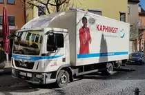 =MAN TGL von KAPHINGST - Robertos Rollatorenlieferant - steht zur Entladung In Hünfeld, 03-2022