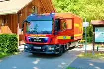 Feuerwehr Groß Zimmenr MAN TGM GW-L am 07.05.22 bei einer Waldbrandübung in Groß Zimmern