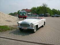 Skoda Felicia auf dem hinteren Ausstellungsgelnde des Nutzfahrzeugmuseums zum Oldtimertreffen in Hartmannsdorf