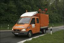 In Drolshagen wurde eine Dieselspur beseitigt, dabei konnte diese Aufnahme des heutigen (08.05.2009) Fahrzeuges gemacht werden. SPRINTER 311CDI.