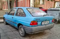 Rückansicht: Ford Escort der fünften Generation. Foto: Januar 2021.