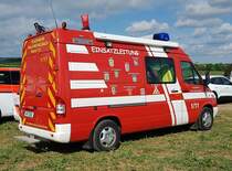 =MB Sprinter als Einsatzleitfahrzeug der Feuerwehr WALD-MICHELBACH steht auf dem Parkplatz der RettMobil 2022 in Fulda, 05-2022