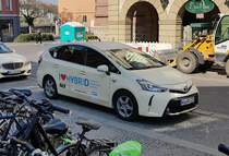 =Toyota Prius als Taxi in Würzburg, 03-2022