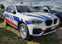 =BMW der BETRIEBSSANITÄT ALLIANZ aus der Schweiz steht auf dem Parkplatz der RettMobil 2022 in Fulda, 05-2022