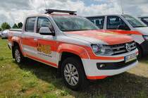 =VW Amarok des ASB steht auf dem Parkplatz der RettMobil 2022 in Fulda, 05-2022