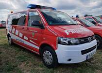 =VW T 5 als MTF der Stadtteilfeuerwehr von REICHELSHEIM-BLOFELD abgestellt auf dem Parkplatz der RettMobil 2022 in Fulda, 05-2022